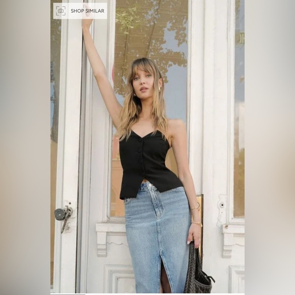 Leilani Button Detail Bustier Top - Picture 1 of 6